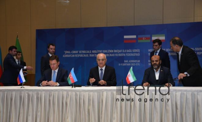 Подписана Бакинская декларация по транспортному коридору Север-Юг Азербайджан Баку 9 сентября 2022
 